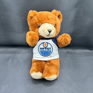 Vintage 1991 Good Stuff Edmonton Oilers NHL Teddy Bear‎ Plush Toy